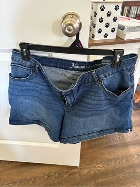 Natural Reflections Medium Blue Denim Jean Shorts